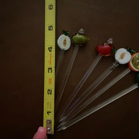Various Glass drink stirrers and spears 10 Vintage - excellent condition - Picture 9 of 16